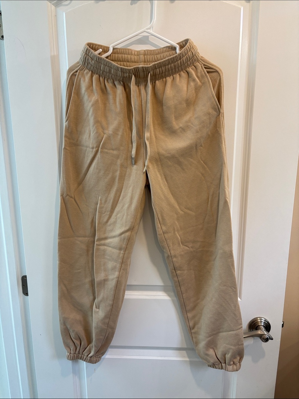 H&M Beige Drawstring Jogger Pants